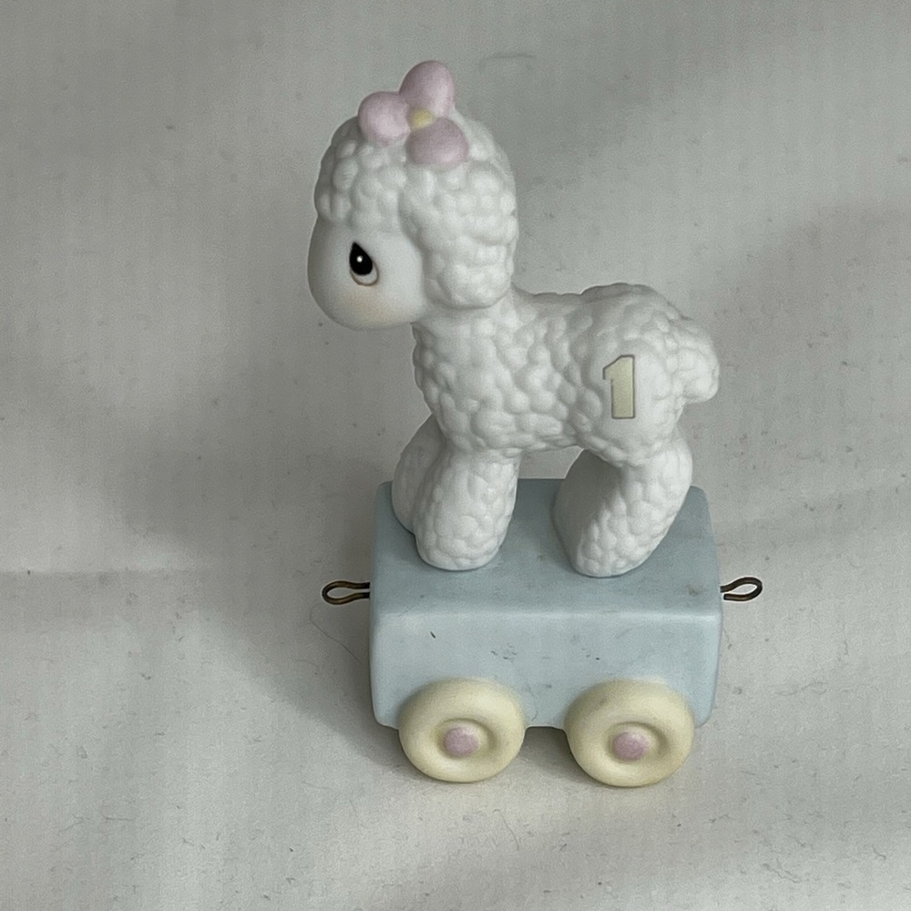 Precious Moments 1985 "Happy Birthday Little Lamb" 1st Birthday Train 15946